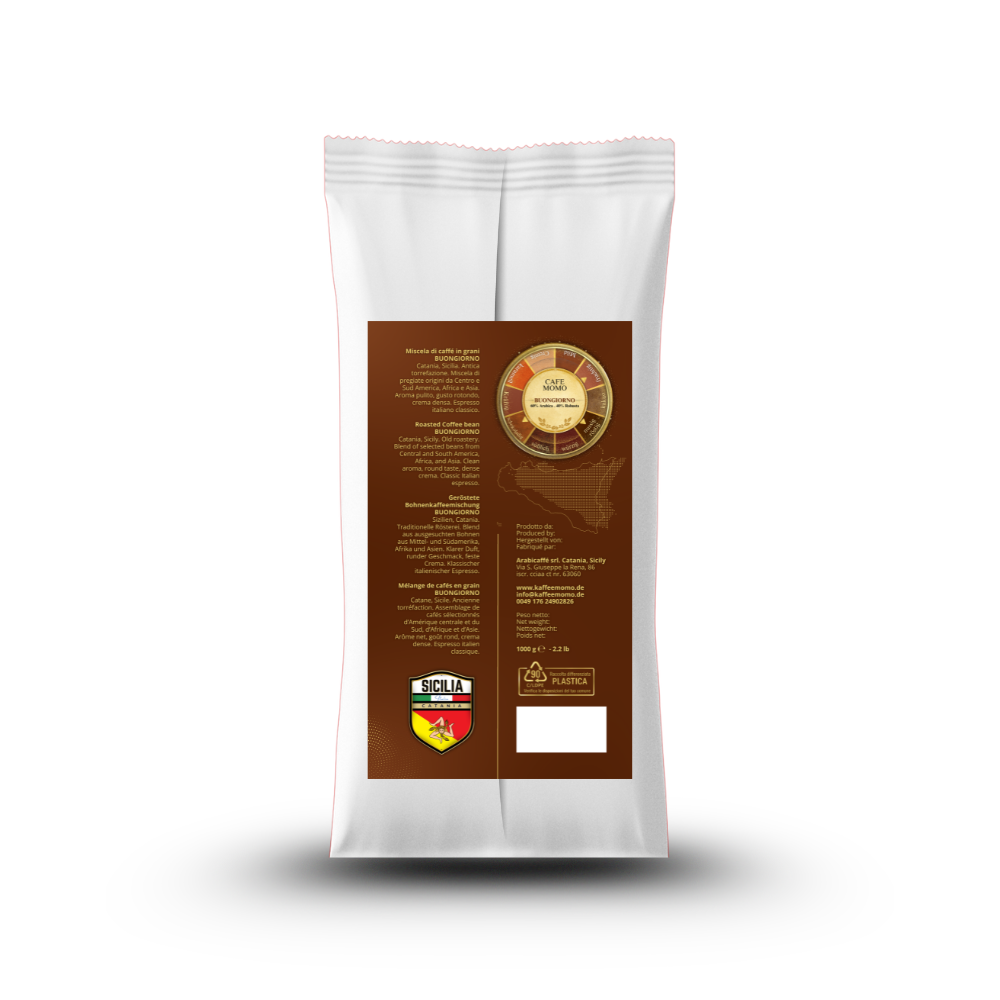 Cafe Momo Buongiorno – Espressobohnen 1 kg | 60% Arabica 40% Robusta