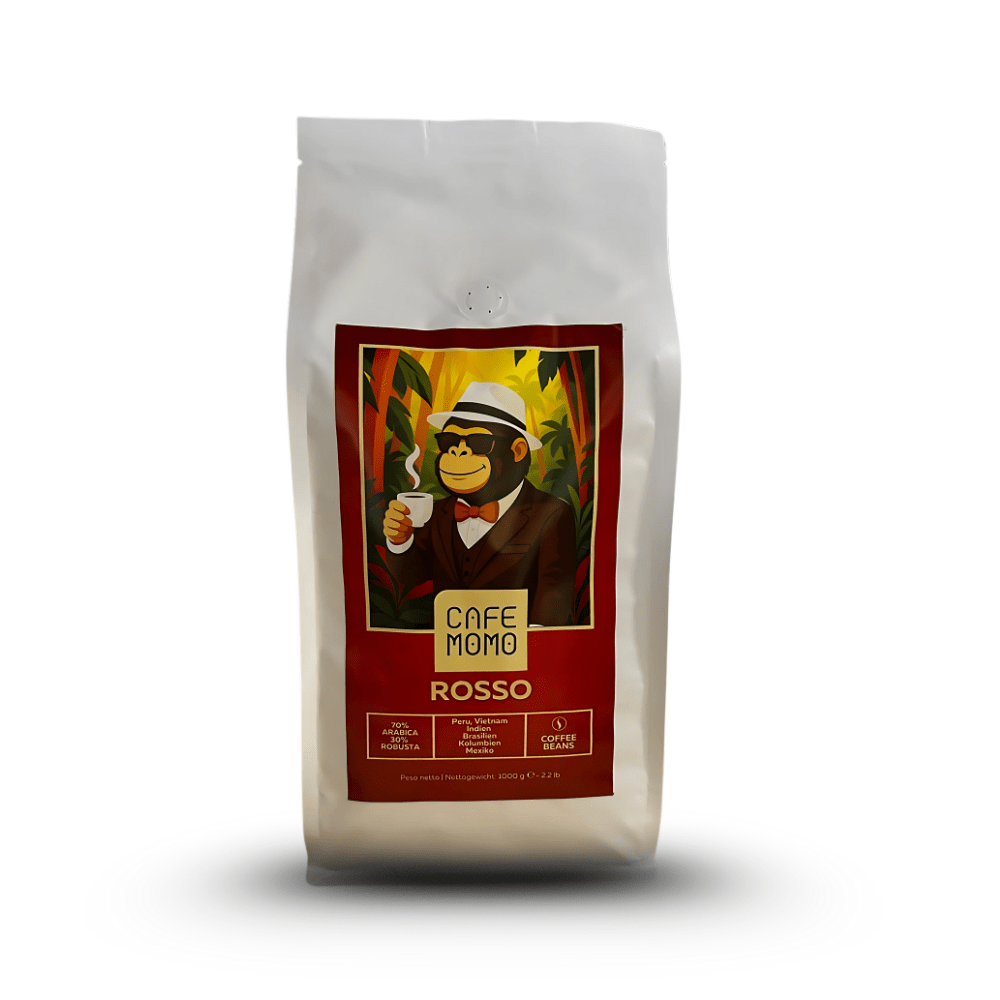 Caffè Momo Rosso 70% Arabica (1000 g ganze Bohnen) - Espresso Momo