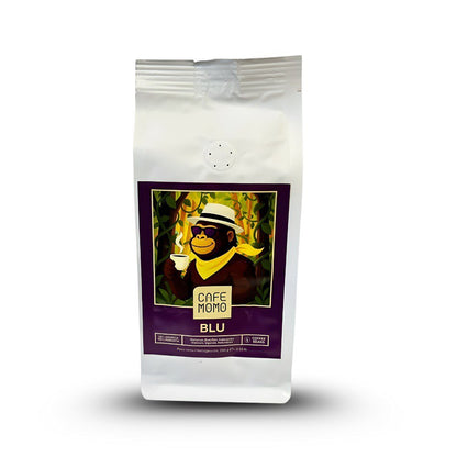 Caffe Momo Blu 10% Arabica& 90% Robusta (Ganze bohne) 250 g - Espresso Momo