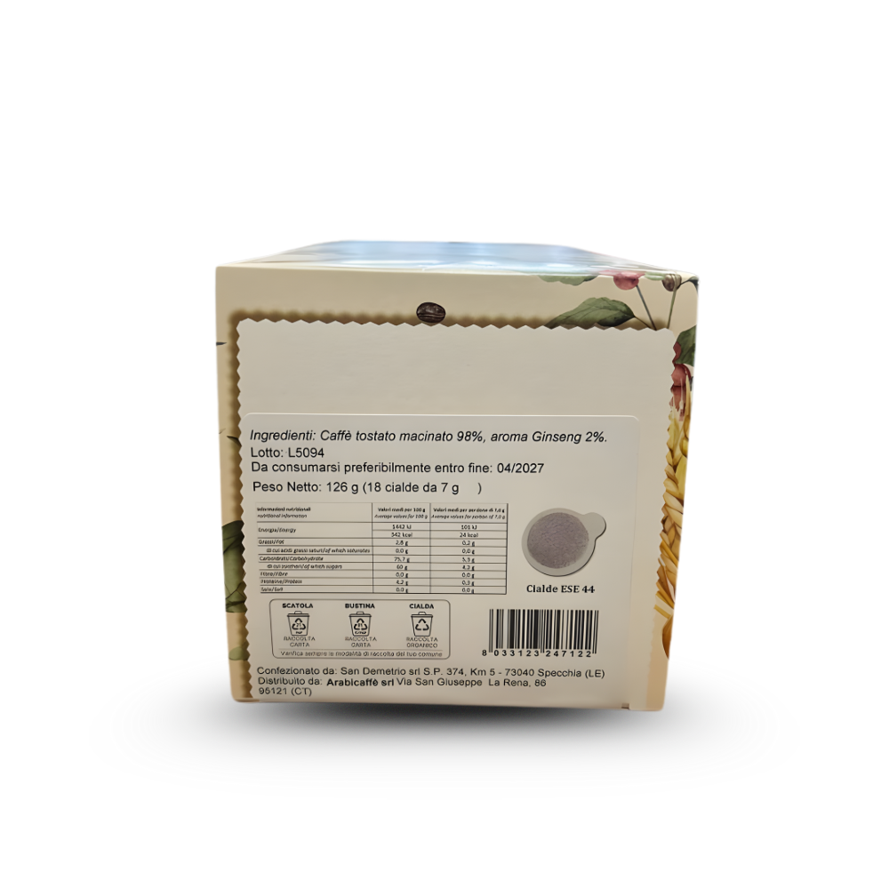 Arabicaffe  18 ESE Pads Ginseng-Kaffee