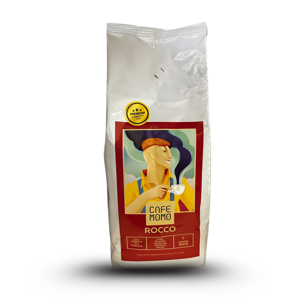 Kaffee Momo Rocco – Espresso 70% Arabica (1kg ganze Bohnen)