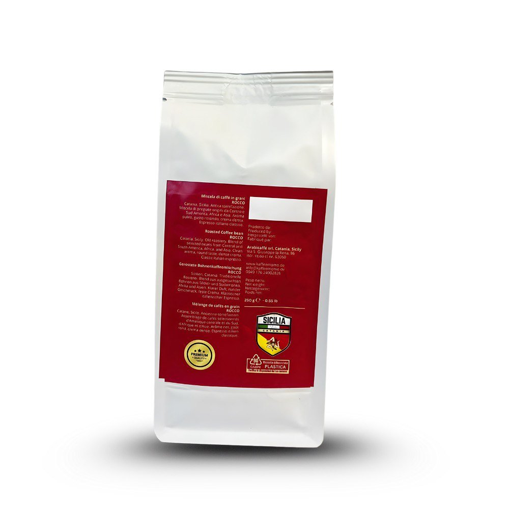 Caffe Momo Rocco 70%Arabica (250 g ganze Bohnen) - Espresso Momo