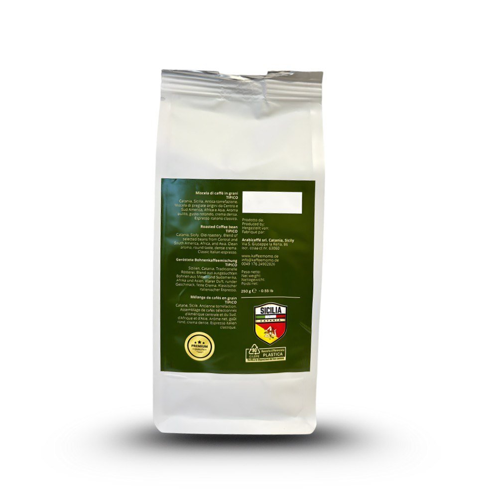 Caffe Momo Tipico 80%Arabica (250 g ganze Bohnen) - Espresso Momo